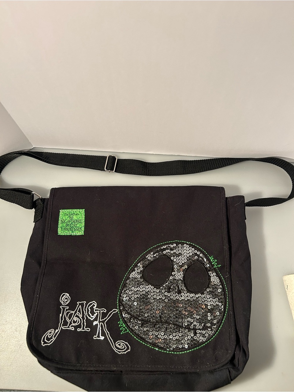 Nightmare before Christmas Jack skellington sequins crossbody bag